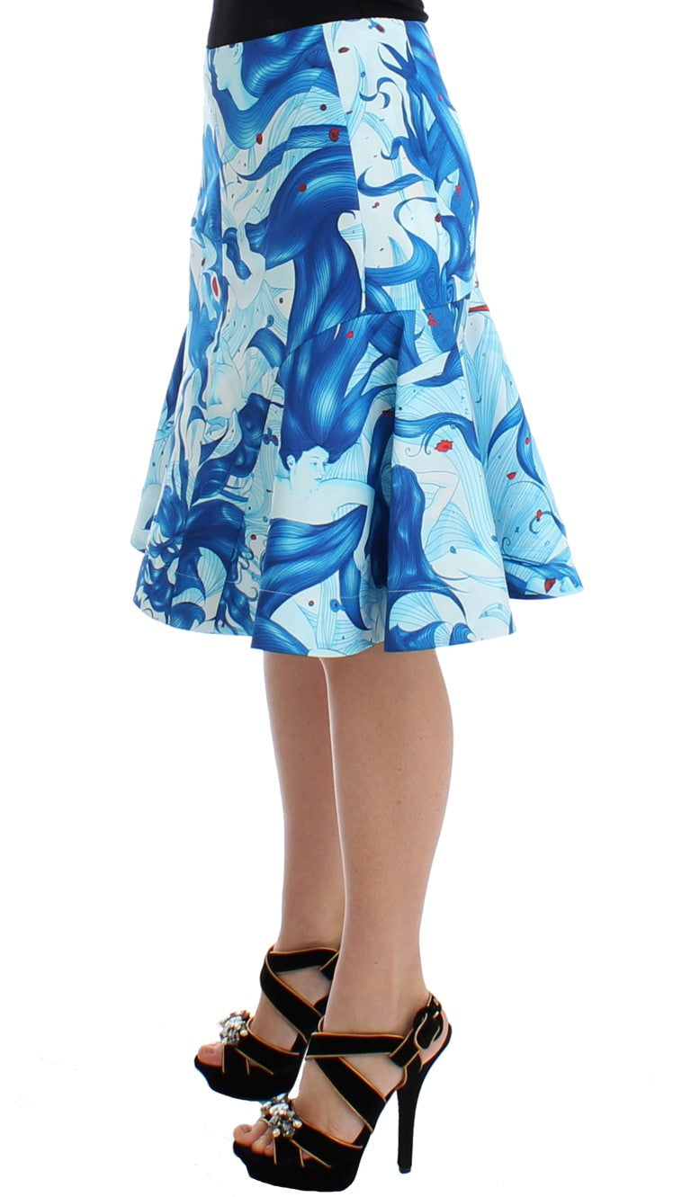 Falda a la rodilla Koonhor con estampado estilo fresco elegante