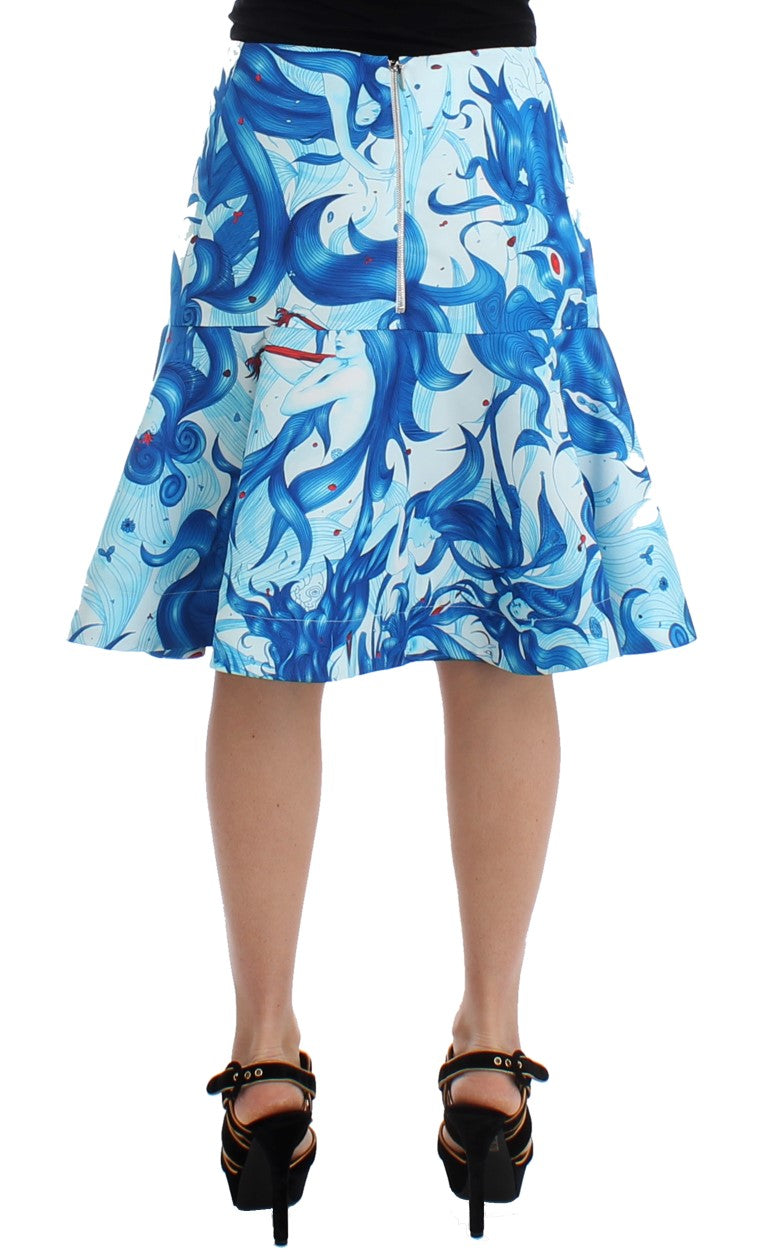 Falda a la rodilla Koonhor con estampado estilo fresco elegante