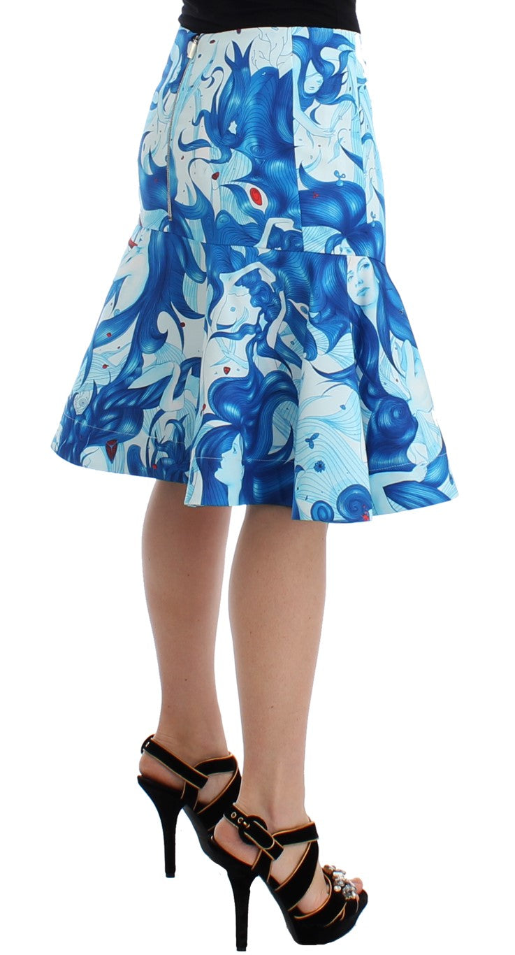 Falda a la rodilla Koonhor con estampado estilo fresco elegante