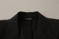 Blazer de algodón negro Dolce & Gabbana Elegant Taormina
