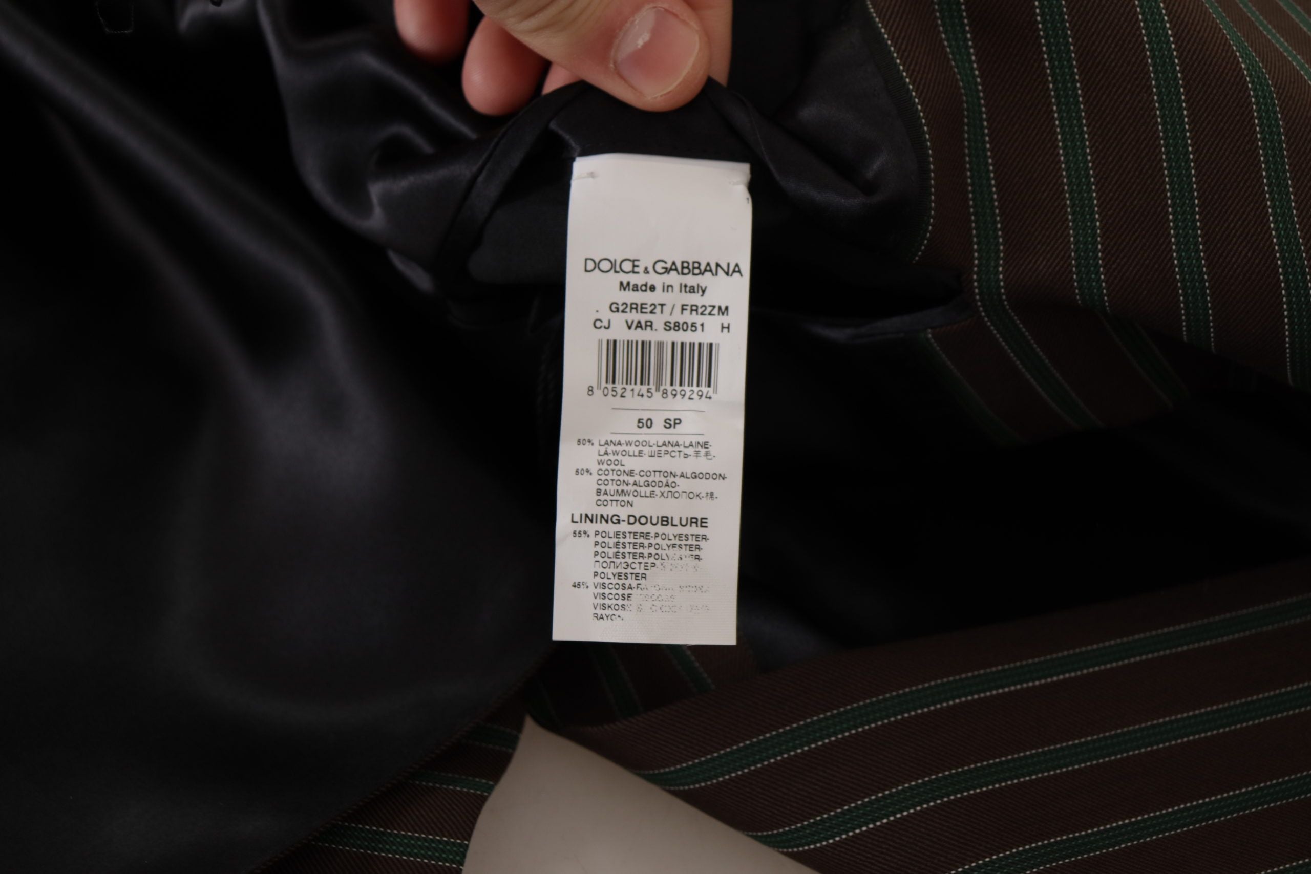 Blazer cruzado de rayas multicolor de Dolce & Gabbana
