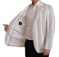 Blazer Elegante de Algodón a Rayas Dolce & Gabbana