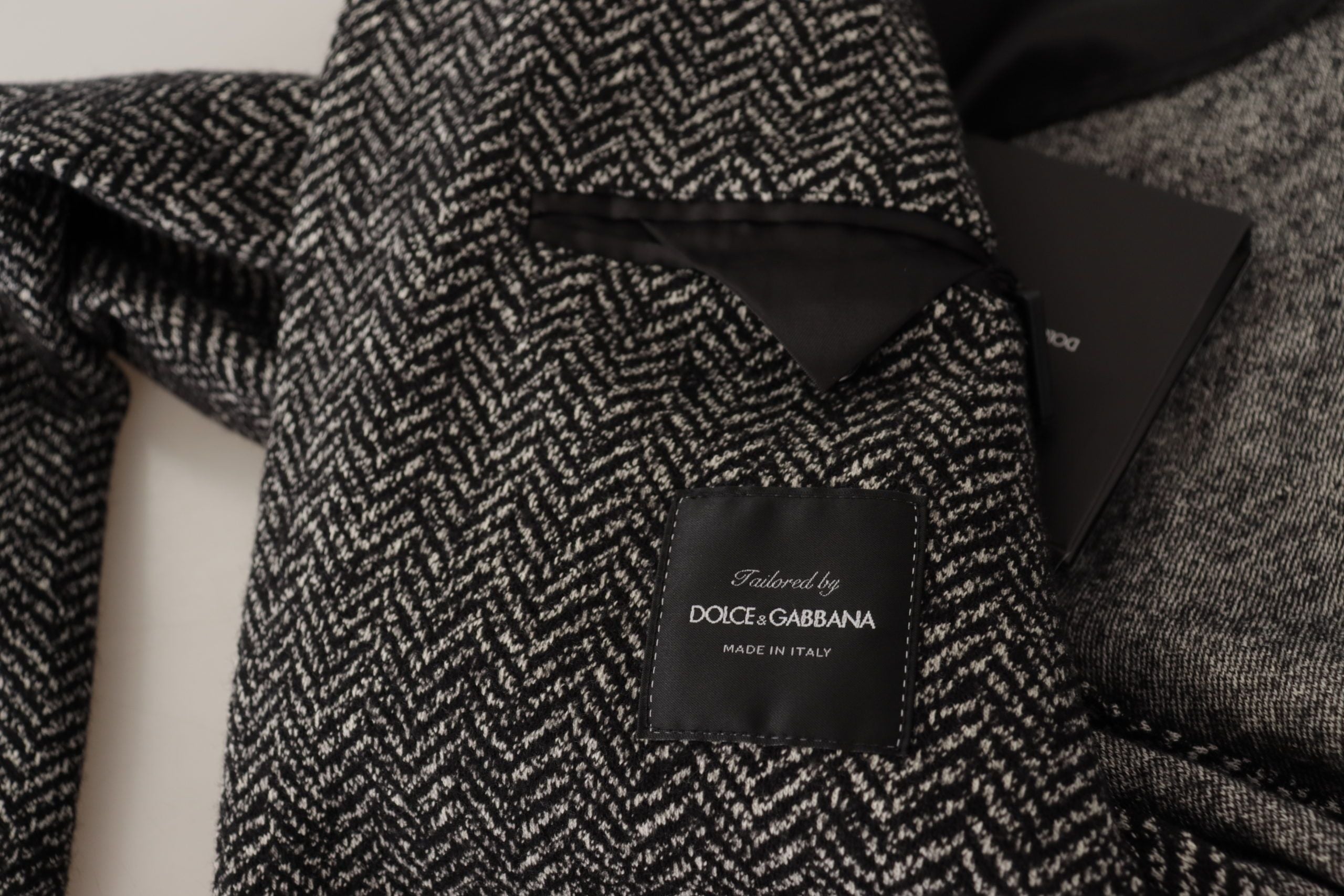 Dolce & Gabbana Exquisita Chaqueta Blazer Gris Espiga