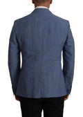 Chaqueta elegante de lino de botonadura sencilla de Dolce & Gabbana