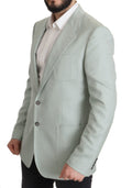 Blazer Dolce & Gabbana elegante de seda y cachemir en verde menta
