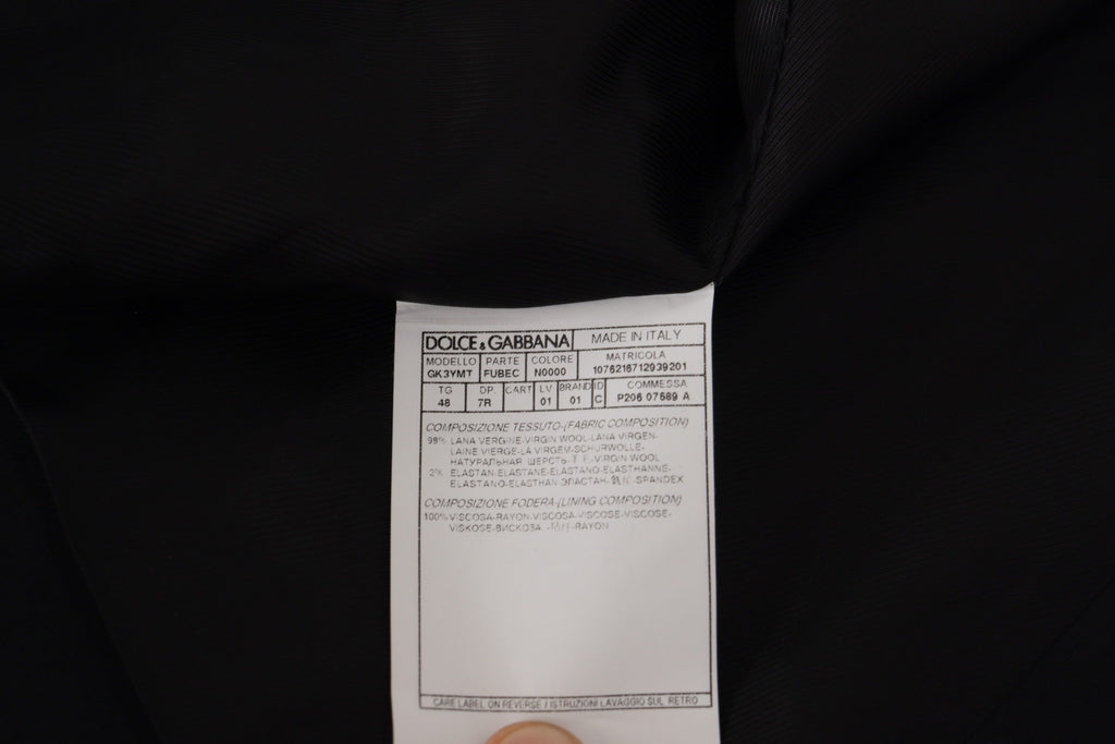 Conjunto de chaqueta y chaleco de esmoquin negro elegante de Dolce & Gabbana