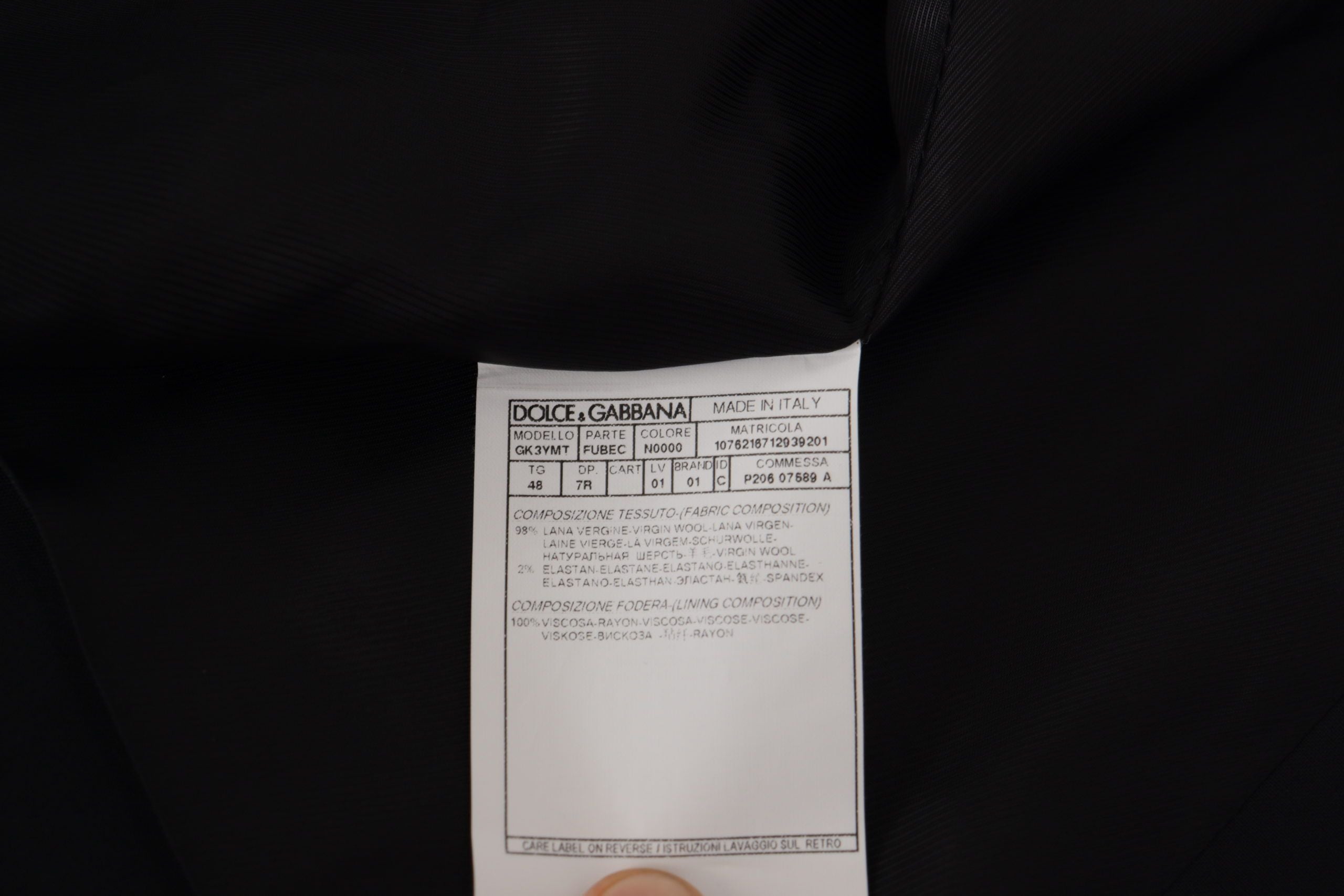 Conjunto de chaqueta y chaleco de esmoquin negro elegante de Dolce & Gabbana