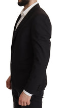 Blazer Dolce & Gabbana elegante negro de corte ajustado