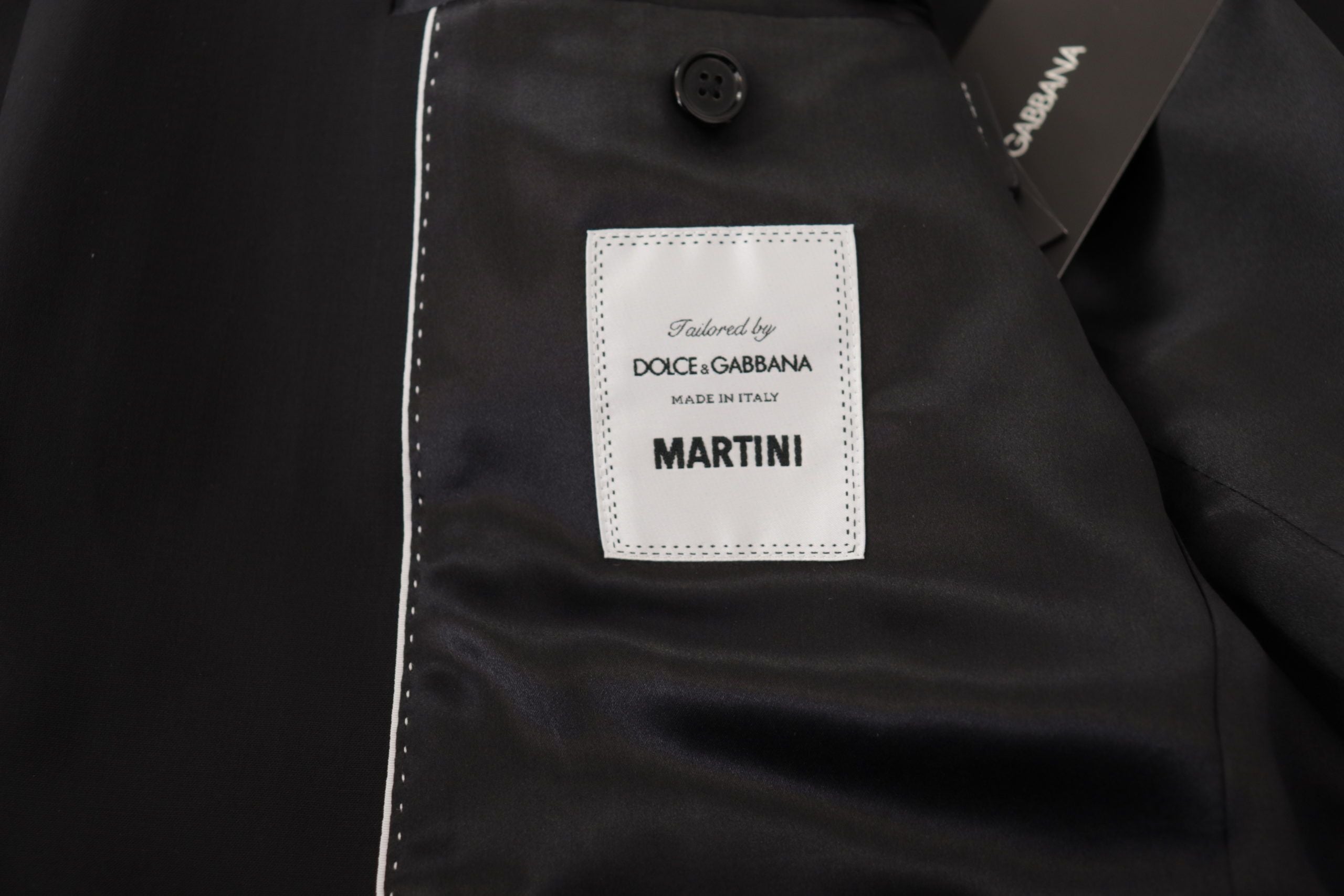 Blazer Dolce & Gabbana elegante negro de corte ajustado