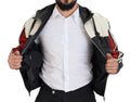 Chaqueta Bomber con Capucha Dolce & Gabbana Elite de Cuero Negro