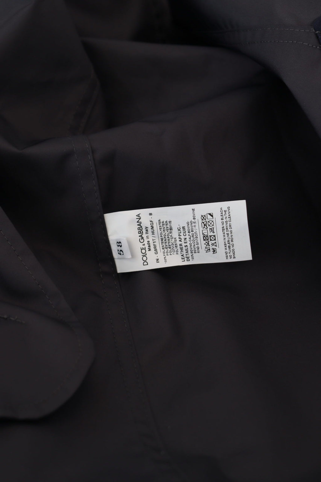 Chaqueta parka azul cruzada elegante de Dolce & Gabbana
