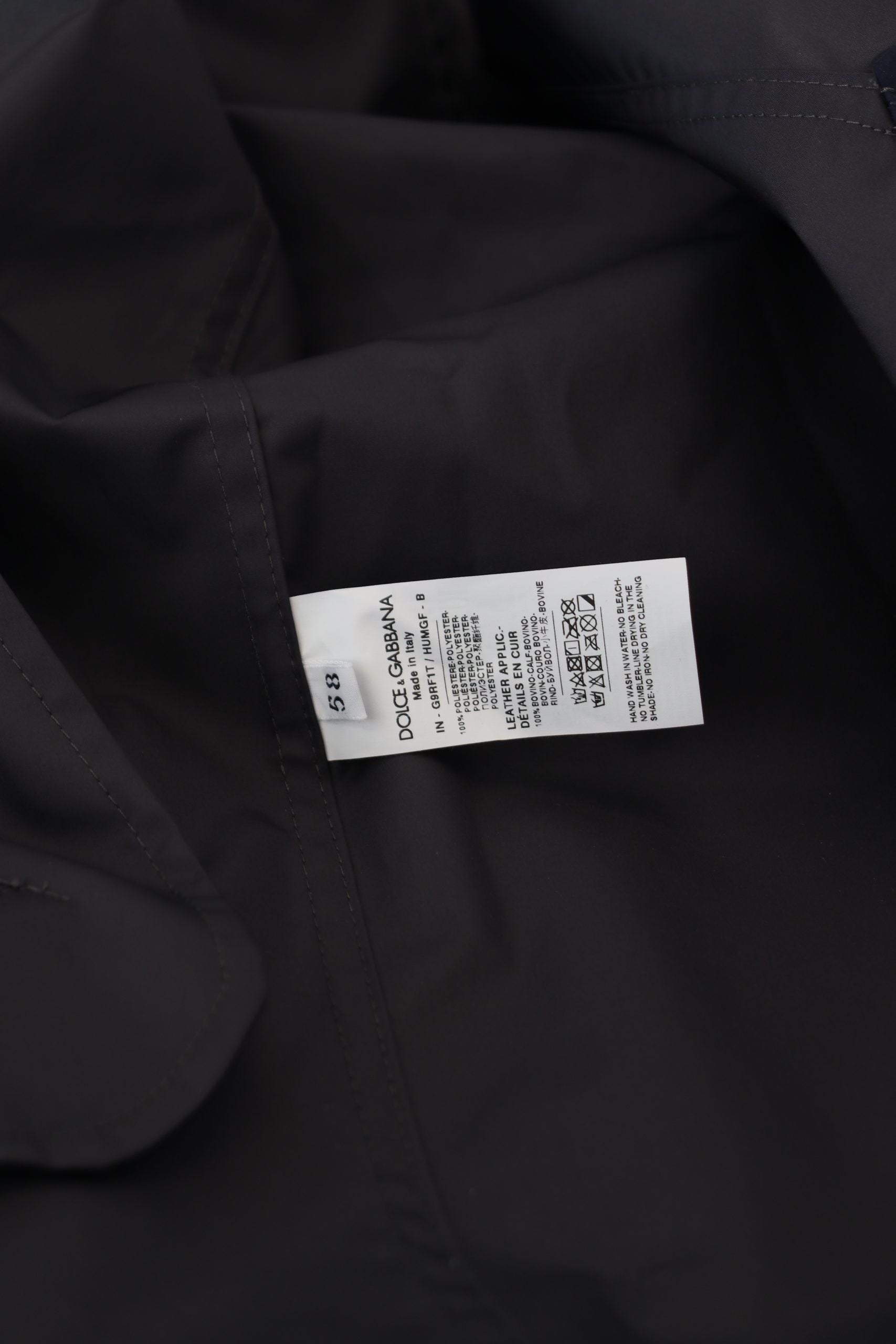 Chaqueta parka azul cruzada elegante de Dolce & Gabbana