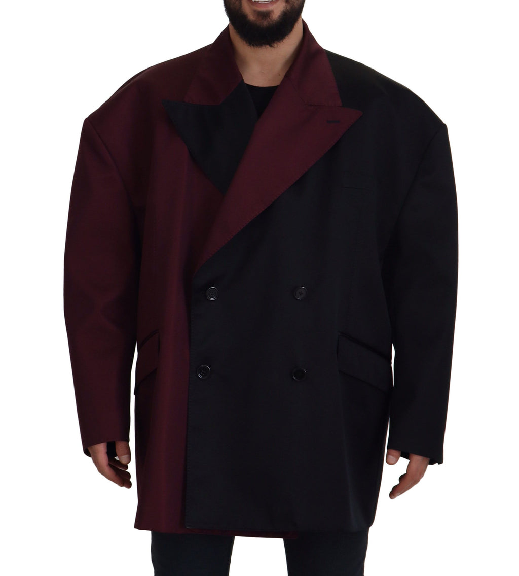 Chaqueta cruzada elegante burdeos de Dolce & Gabbana