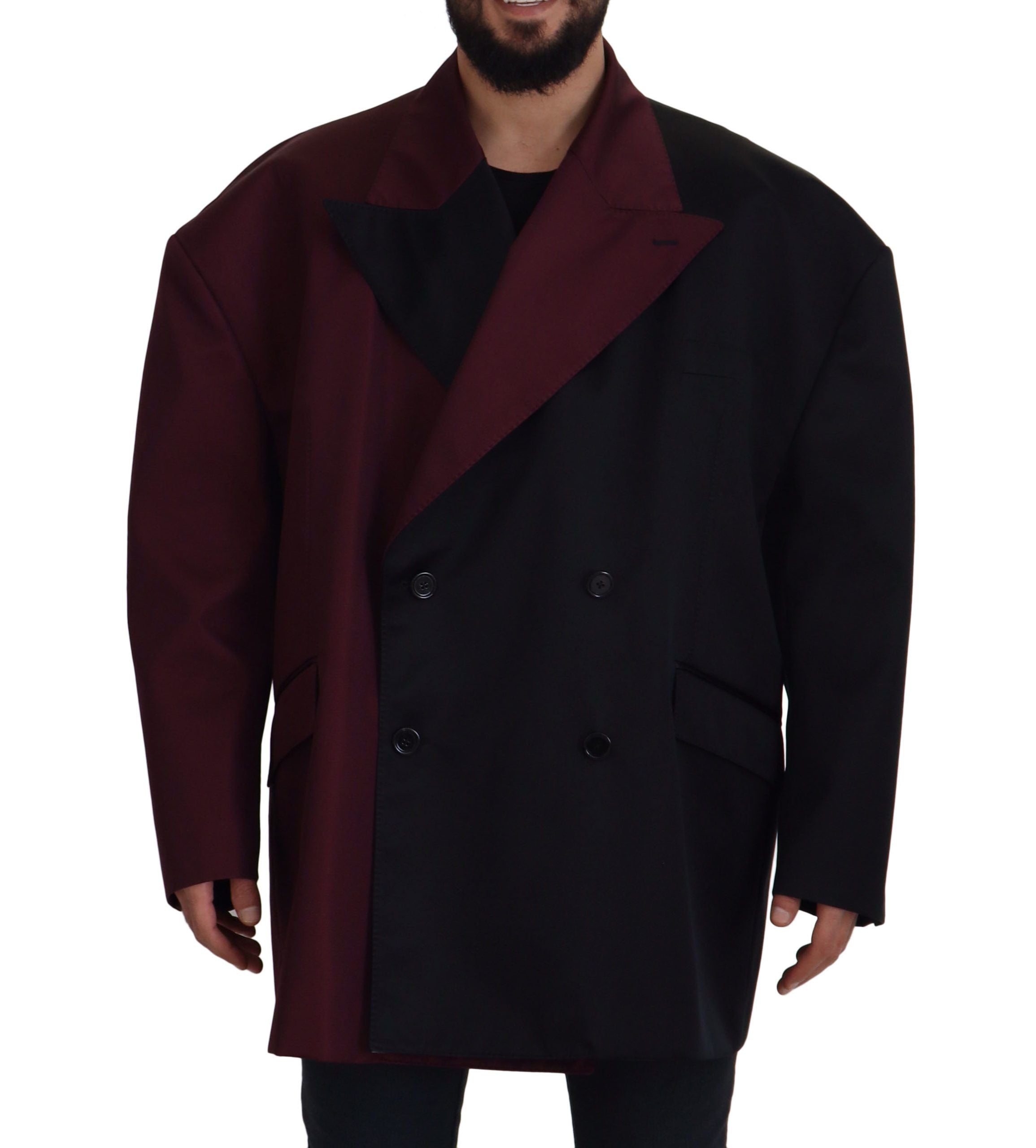 Chaqueta cruzada elegante burdeos de Dolce & Gabbana