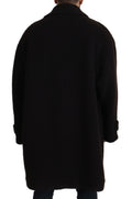Chaqueta elegante Dolce & Gabbana de mezcla de lana de alpaca negra