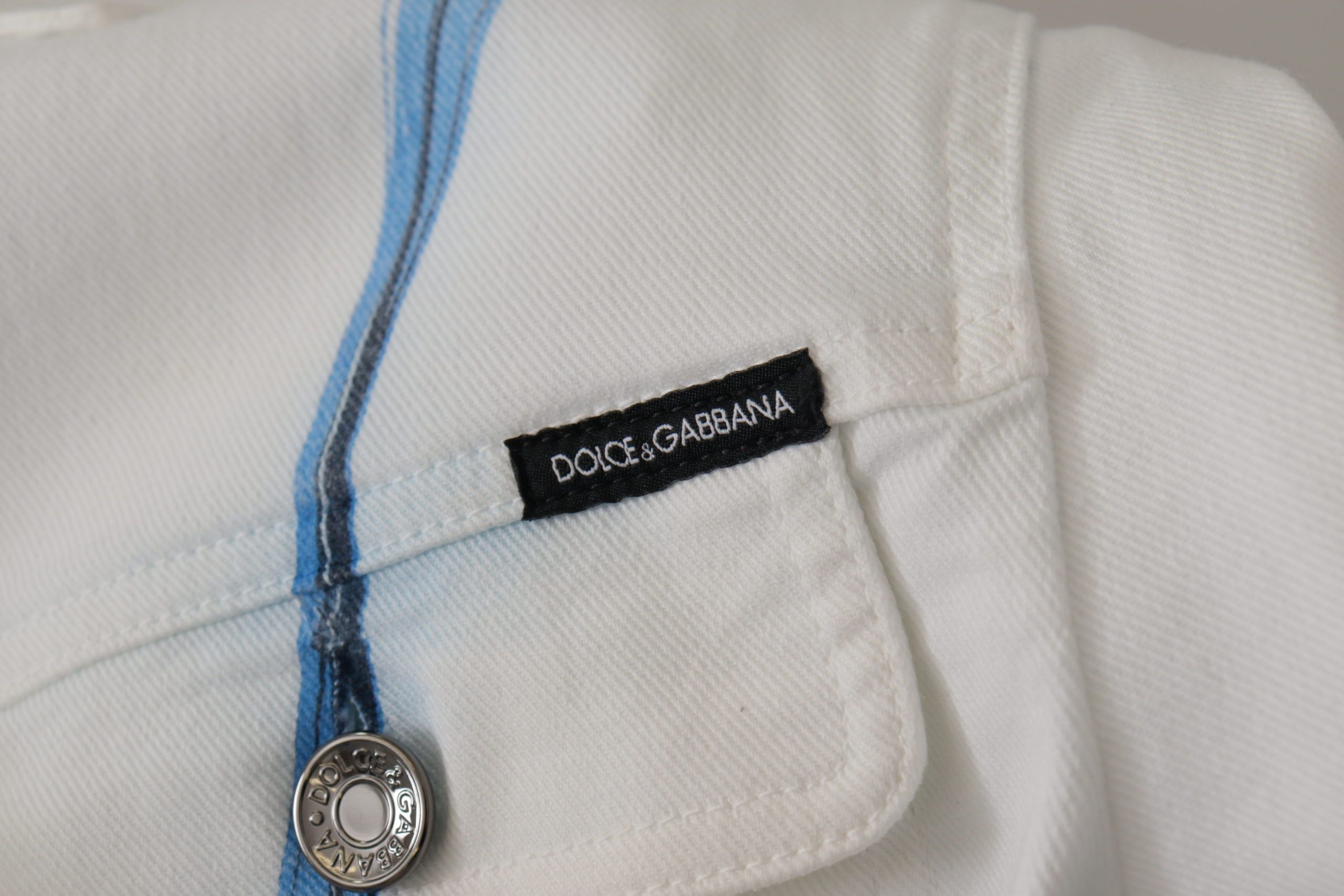 Chaqueta vaquera Dolce & Gabbana multicolor con logo bordado