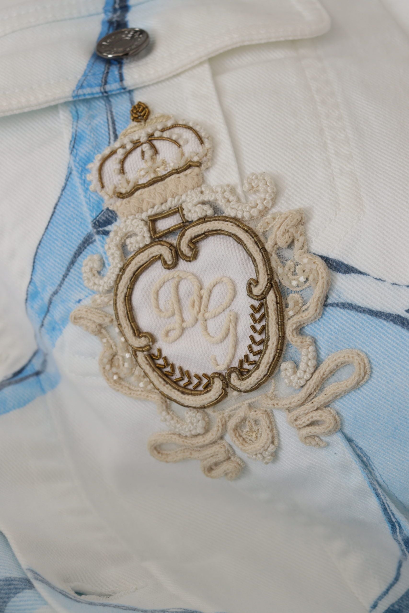 Chaqueta vaquera Dolce & Gabbana multicolor con logo bordado