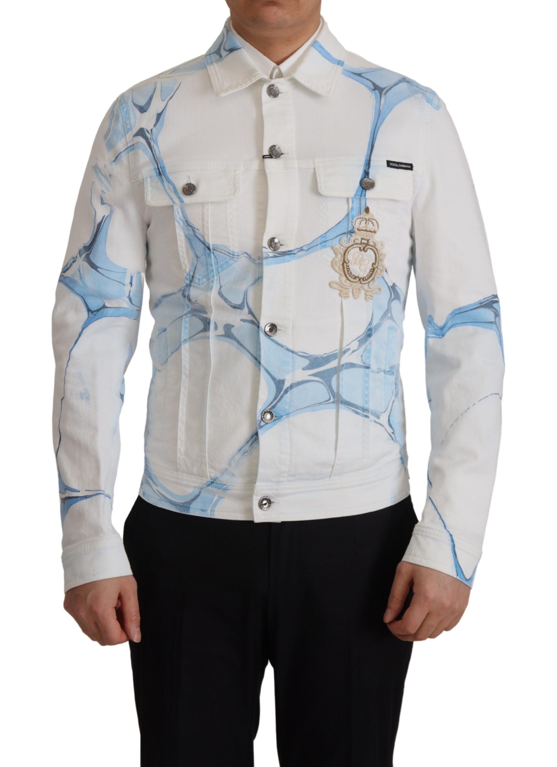 Chaqueta vaquera Dolce & Gabbana multicolor con logo bordado