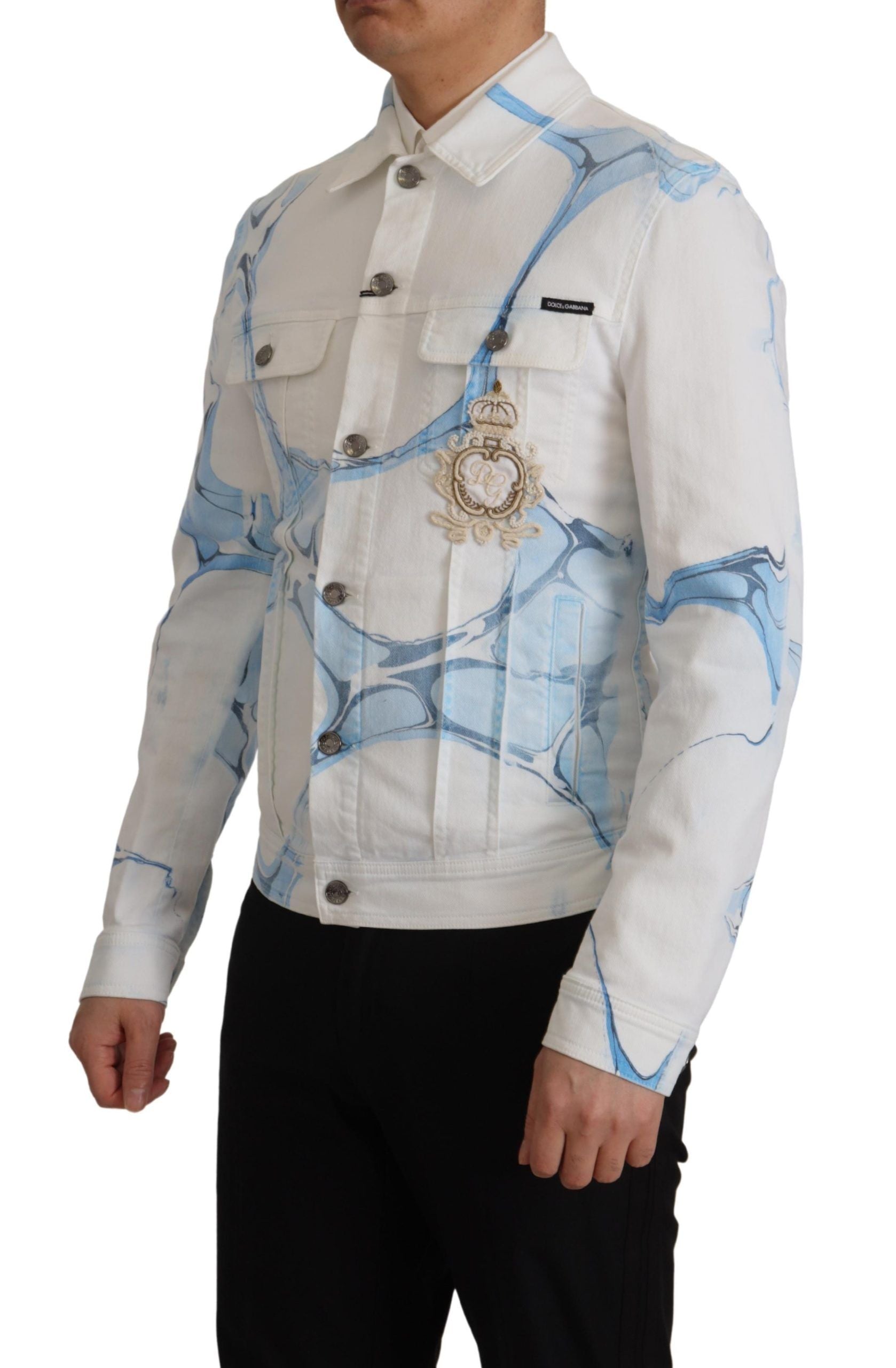 Chaqueta vaquera Dolce & Gabbana multicolor con logo bordado