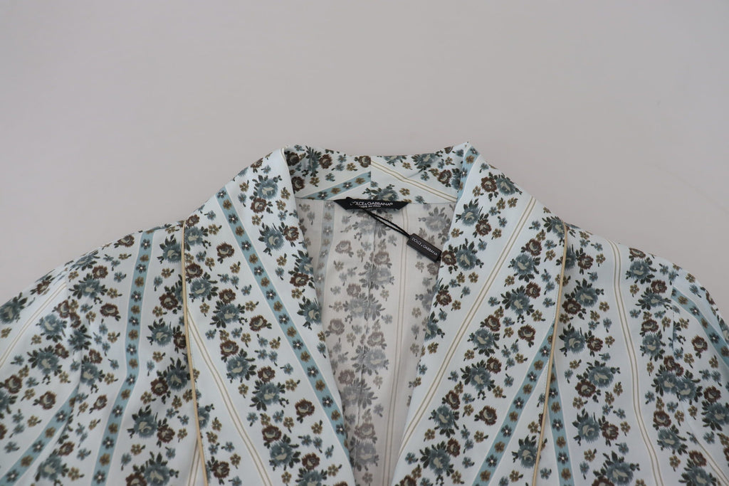 Dolce & Gabbana Elegant Floral Cotton Jacket Robe