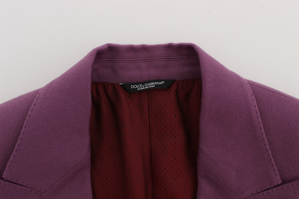 Blazer elegante de mezcla de cachemir y seda morada de Dolce & Gabbana