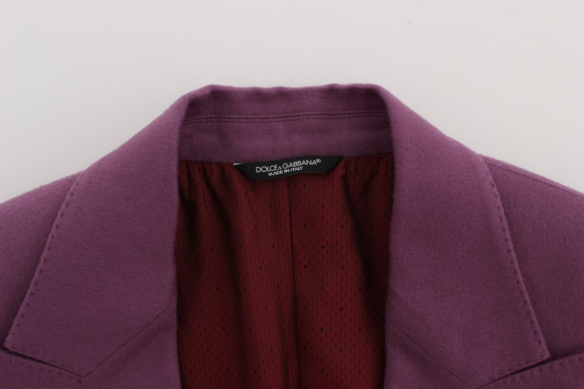 Blazer elegante de mezcla de cachemir y seda morada de Dolce & Gabbana