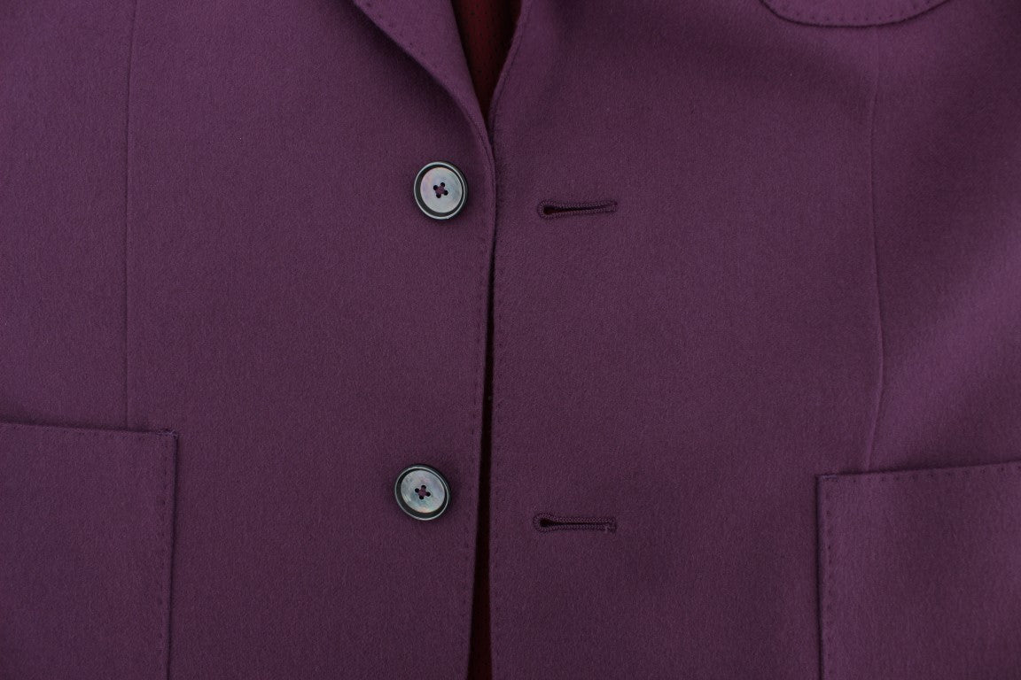 Blazer elegante de mezcla de cachemir y seda morada de Dolce & Gabbana