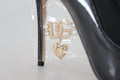 Tacones y Zapatos de Salón Elegantes Negros con Detalles Dorados Dolce & Gabbana