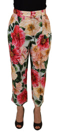 Dolce & Gabbana Exquisite Silk High Waist Pants