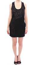 Ermanno Scervino Black Nylon Lace Detail Mini Dress