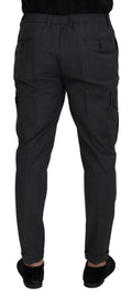 Dolce & Gabbana Elegant Checkered Slim Fit Cargo Pants