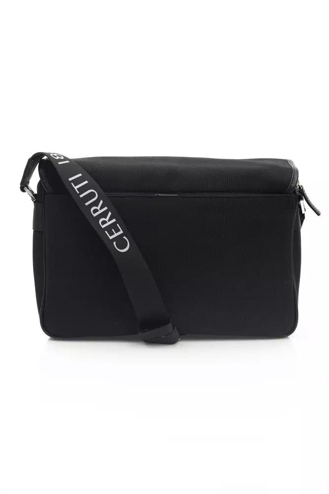 Cerruti 1881 Black Leather Men Messenger Bag