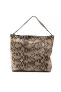 Pompei Donatella Bolso de Hombro de Piel Marrón para Mujer