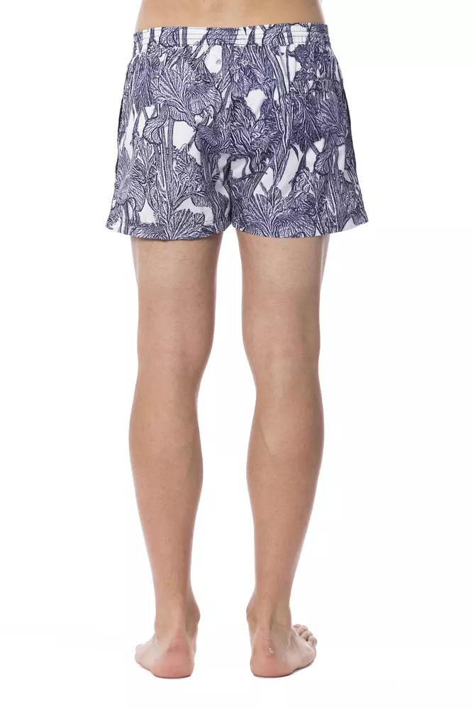 Roberto Cavalli Sport Light Blue Polyester Men Swimsuit