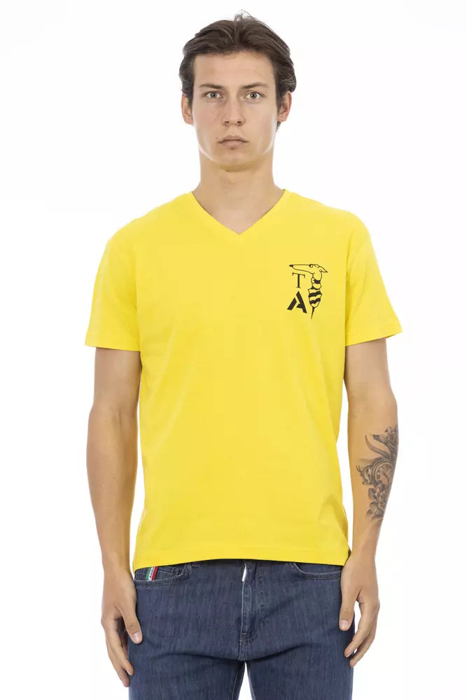 Camiseta de hombre Trussardi Action de algodón amarilla