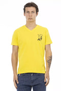 Trussardi Action Yellow Cotton Men's T-Shirt