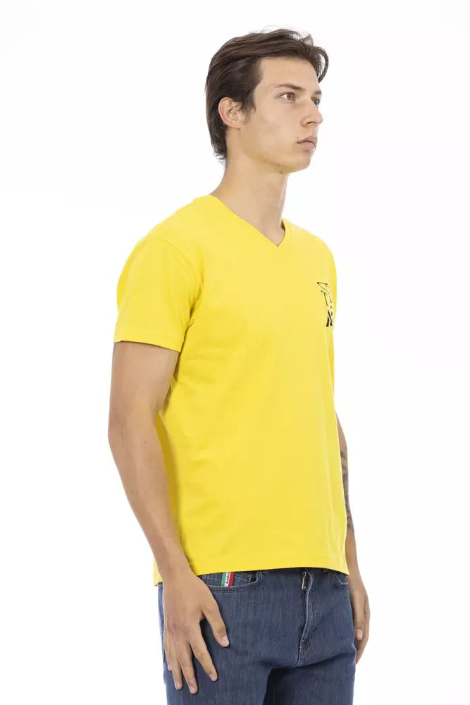 Camiseta de hombre Trussardi Action de algodón amarilla