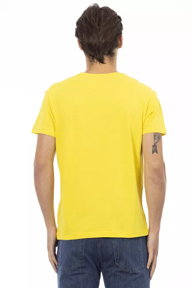 Camiseta de hombre Trussardi Action de algodón amarilla