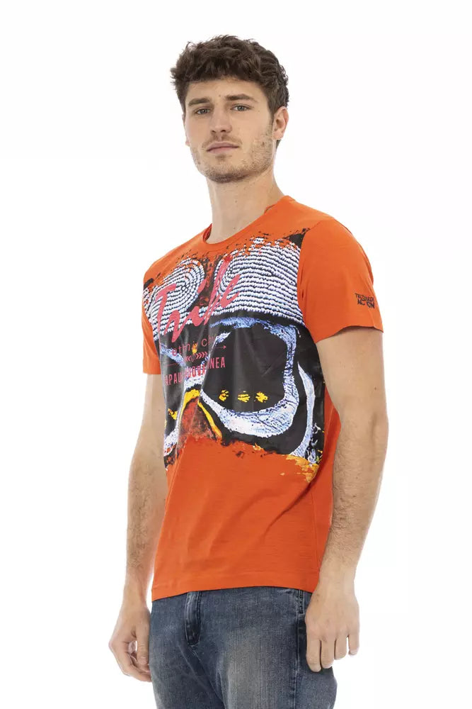 Trussardi Action Orange Cotton Men's T-Shirt