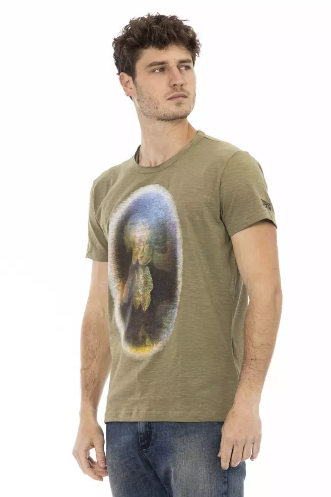 Camiseta Trussardi Action de Algodón Verde para Hombre