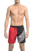 Bañador corto de poliéster rojo para hombre Bikkembergs