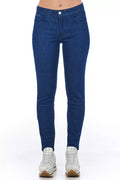 Frankie Morello Blue Cotton Women's Skinny Jean