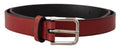 Dolce & Gabbana Elegant Maroon Italian Leather Belt