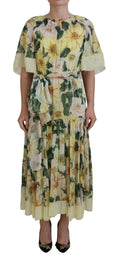 Dolce & Gabbana Elegant Silk Floral Maxi Dress