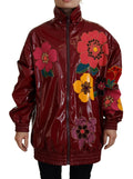 Dolce & Gabbana Maroon Floral Luxe Jacket
