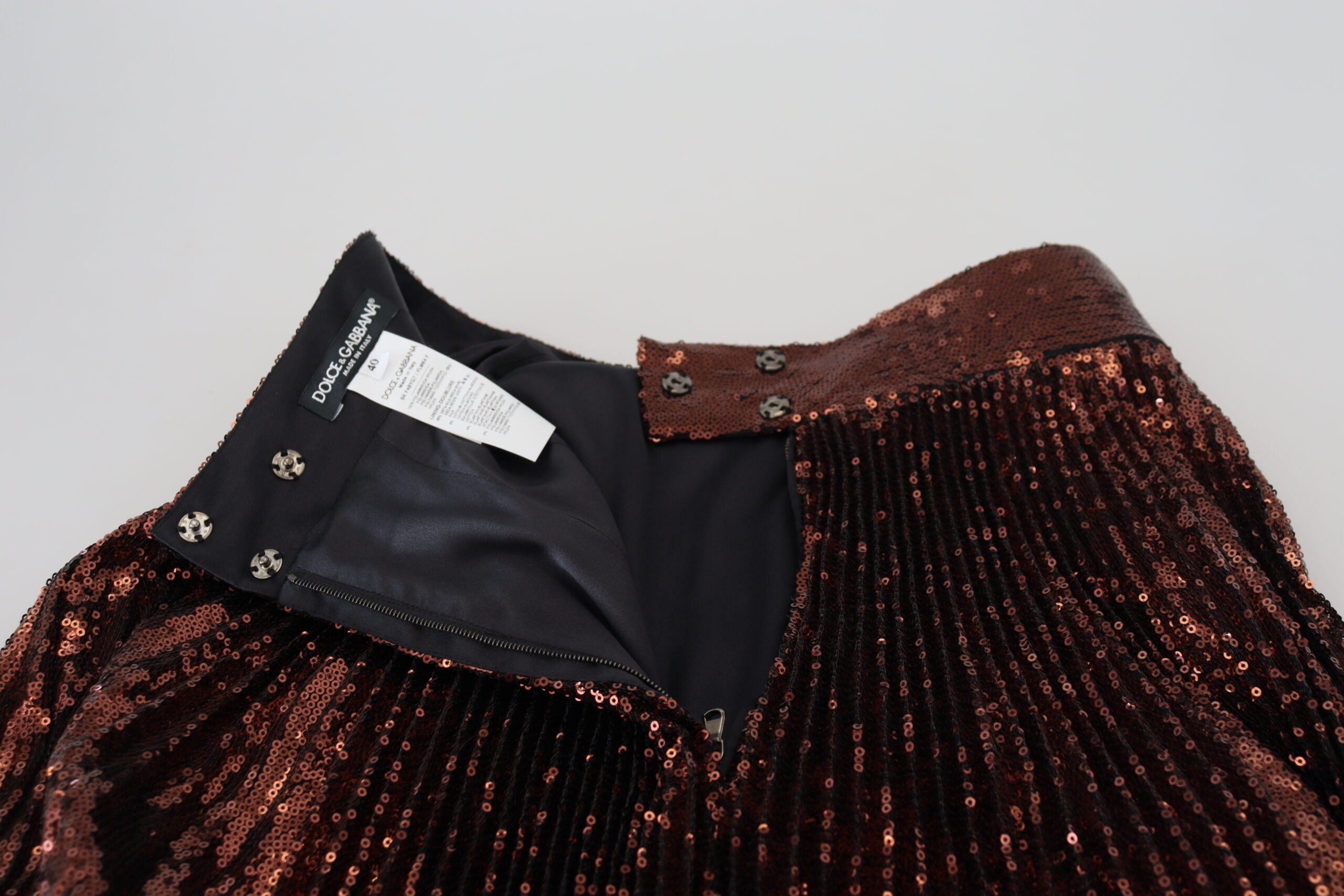 Falda midi elegante de talle alto con línea A de Dolce & Gabbana