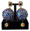 Dolce & Gabbana Elegant Dangling Crystal Christmas Ball Earrings
