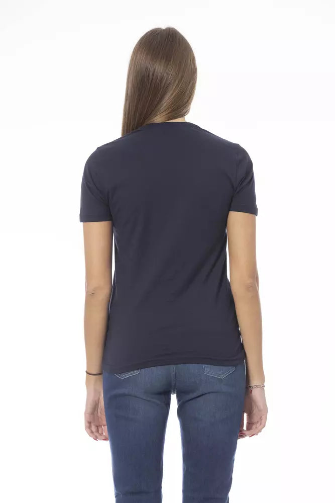 Baldinini Trend Blue Cotton Women Top