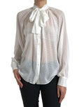 Dolce & Gabbana Elegante blusa semitransparente de seda con botones