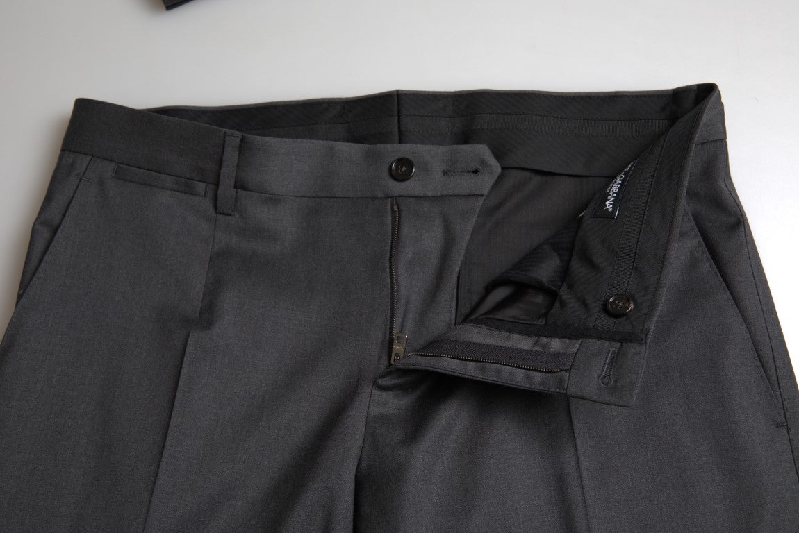 Traje cruzado Dolce & Gabbana de corte entallado en gris elegante